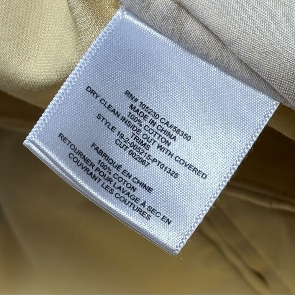 Equipment Lucille Sable Dor Butter Yellow High Rise Ankle Paperbag Pants Size 10 - Picture 13 of 14
